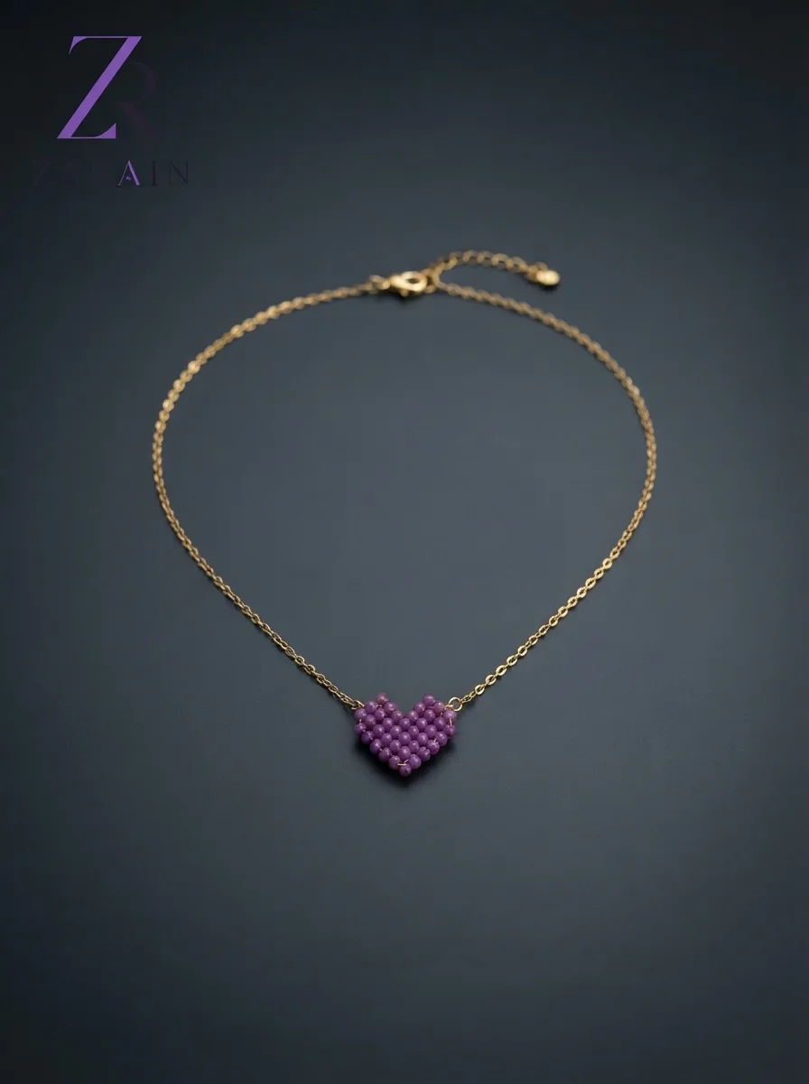 Amethyst Bloom Beaded Pendant