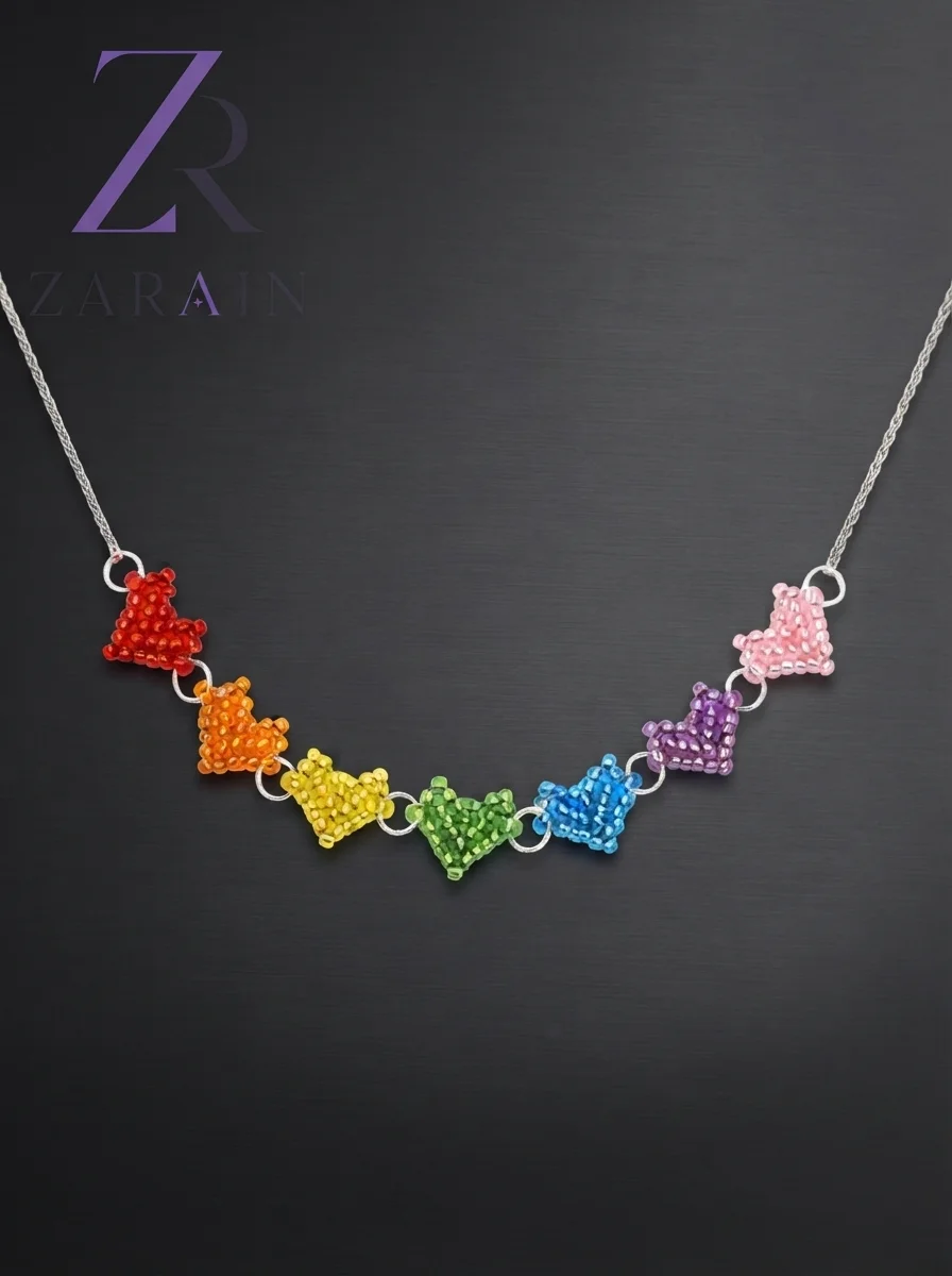 Kaleidoscope Heart Statement Necklace