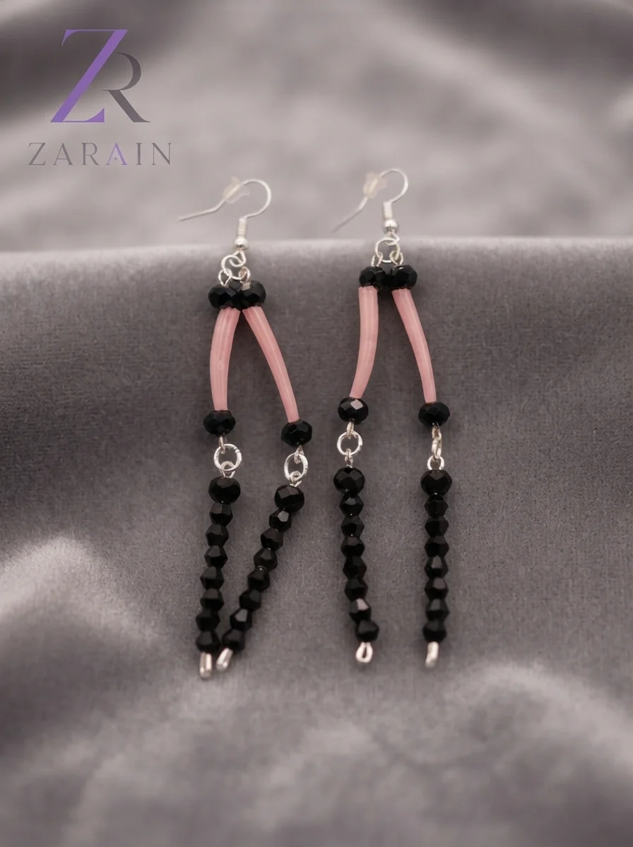 Handcrafted Beaded Drop Earring Set