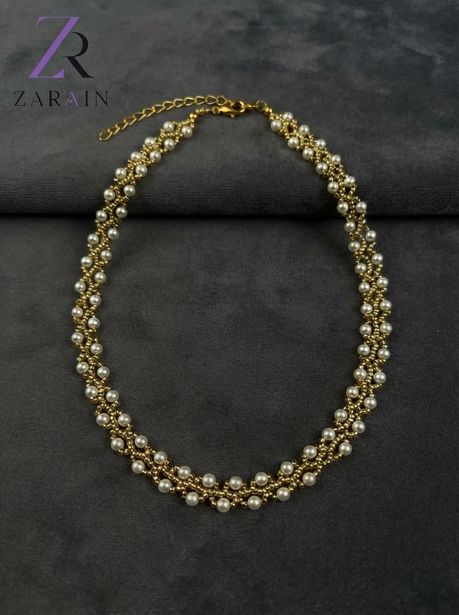 Sunset Weaver Pearl Necklace