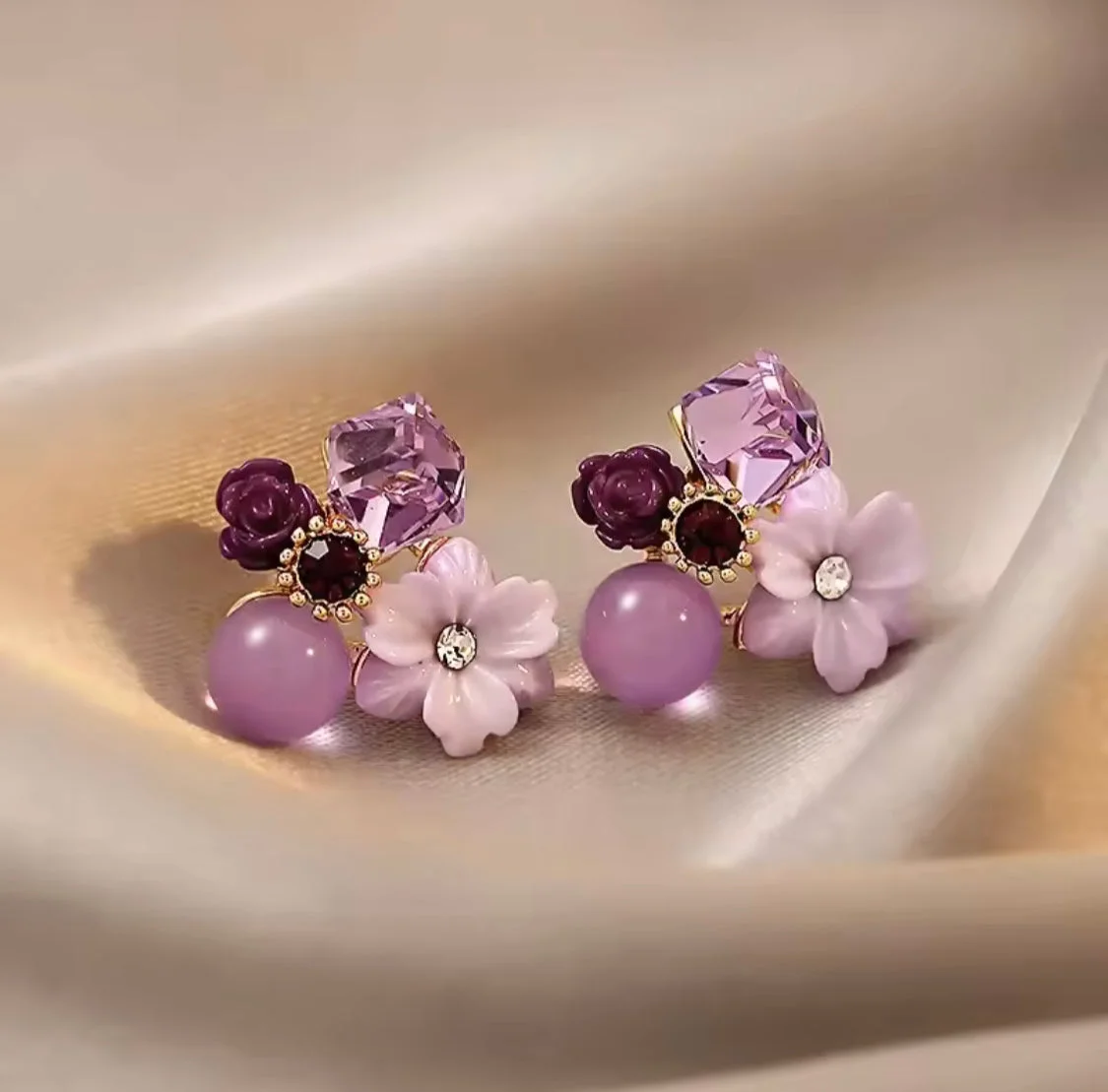 Beads & Crystal Earrings