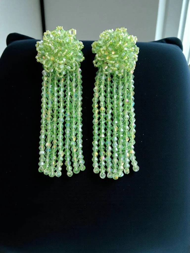 Mint Cascade Elegance Earrings