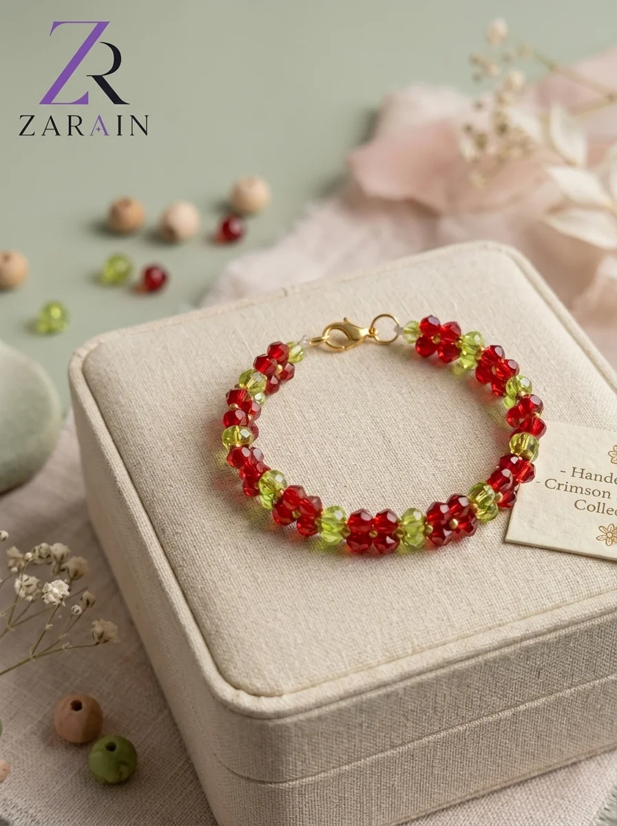 The Crimson & Lime Floral Strand