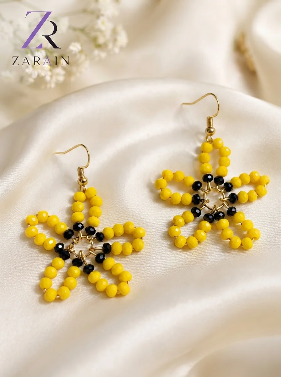 Flower Beaded Earrings