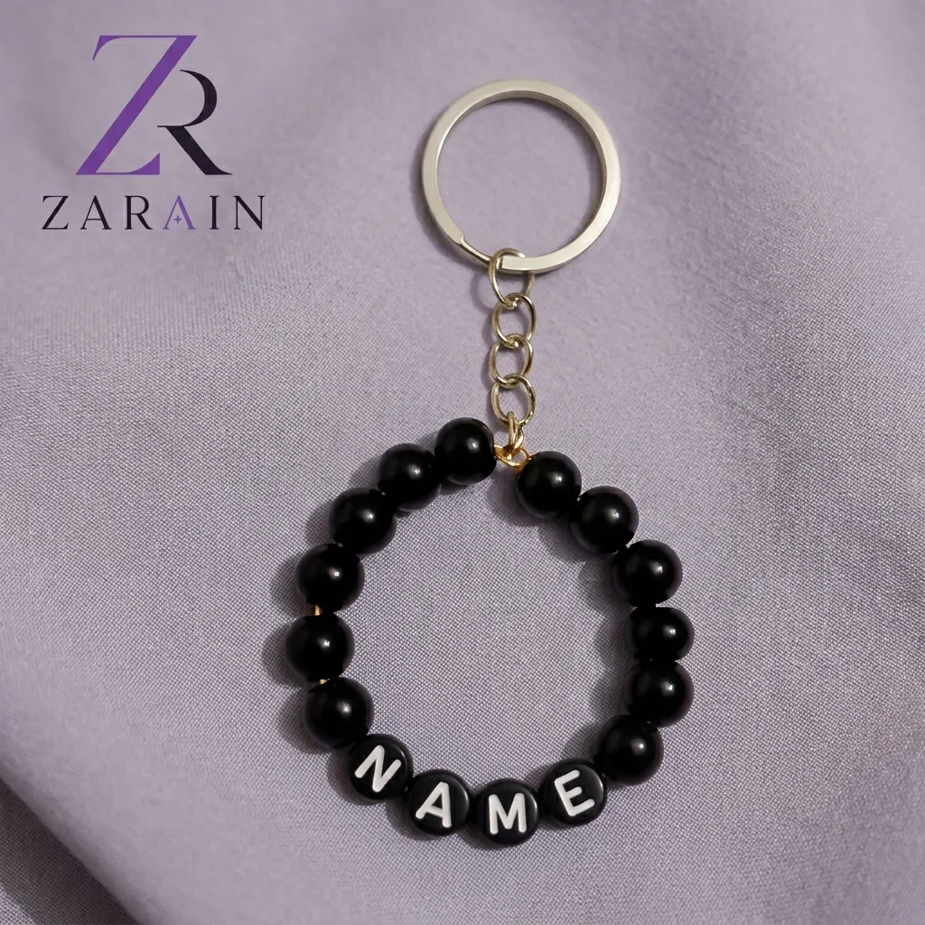 Custom Pearl Bead Keychain