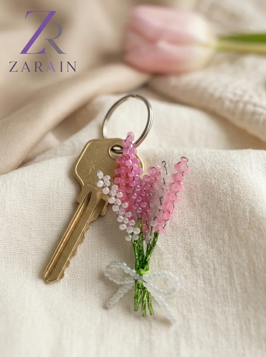 Pastel Beads Charmy Keyring