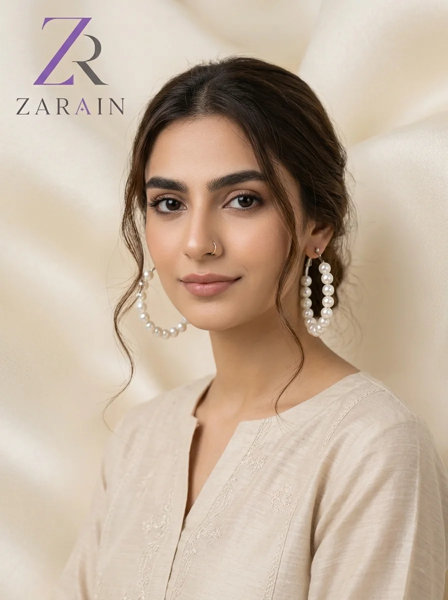 Ivory Grace Hoop Earrings