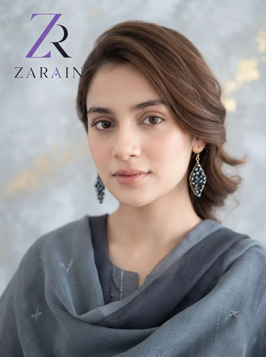 Zarain Midnight Obsidian Diamond Drop Earrings