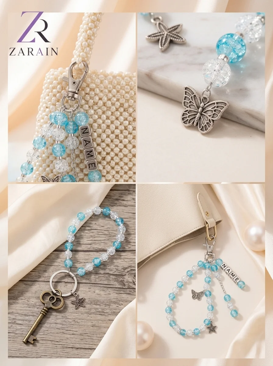 ZARAIN Custom Name Keychain Display Collection