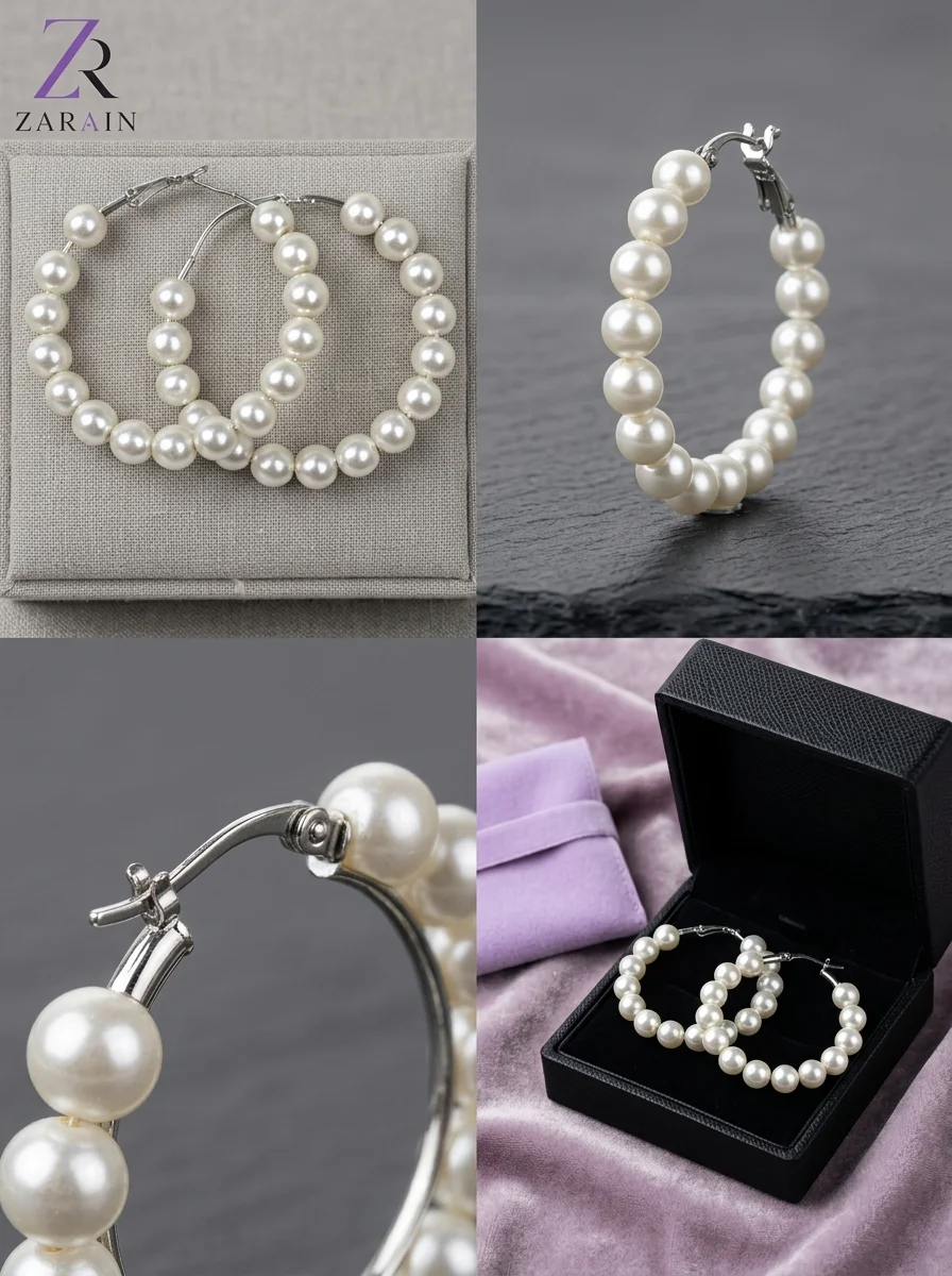 Ivory Grace Hoop Earrings