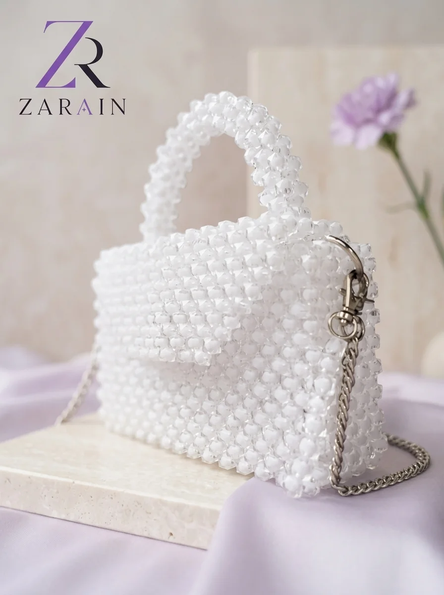 Zarain Lilac Sparkle Clutch
