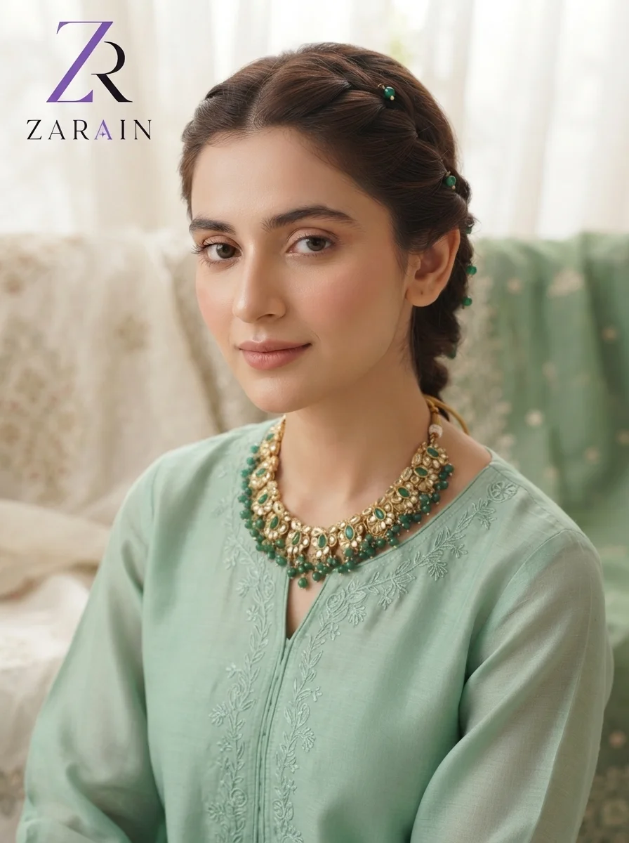 Traditional Beaded Kundan Choker Necklace Set