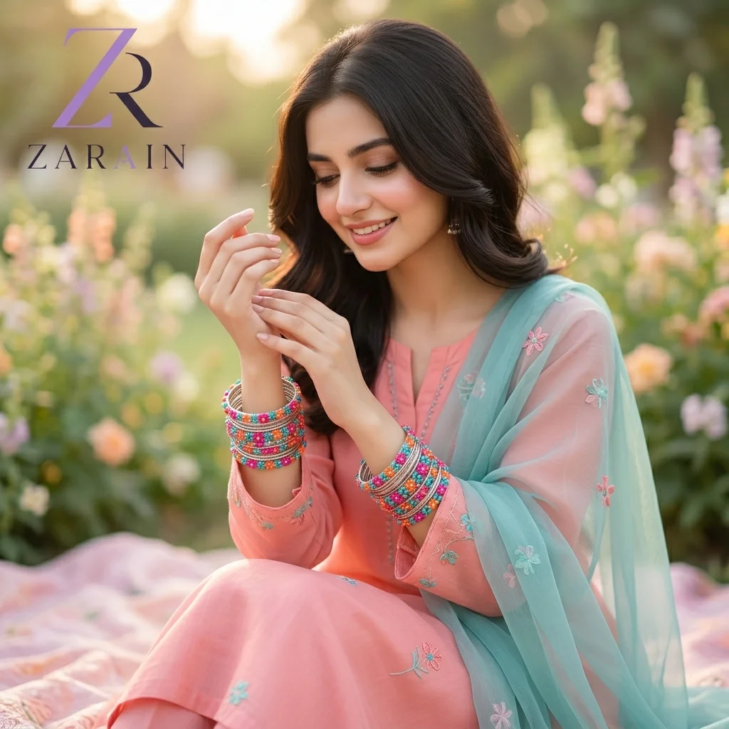 6 PC - ZARAIN Vibrant Meadow Bangles