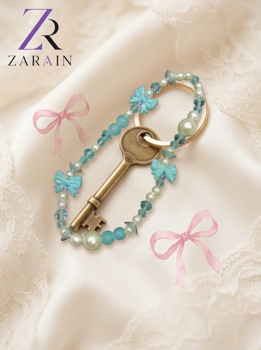 ZARAIN Aesthetic Bow & Pearl Phone / Bag Charm