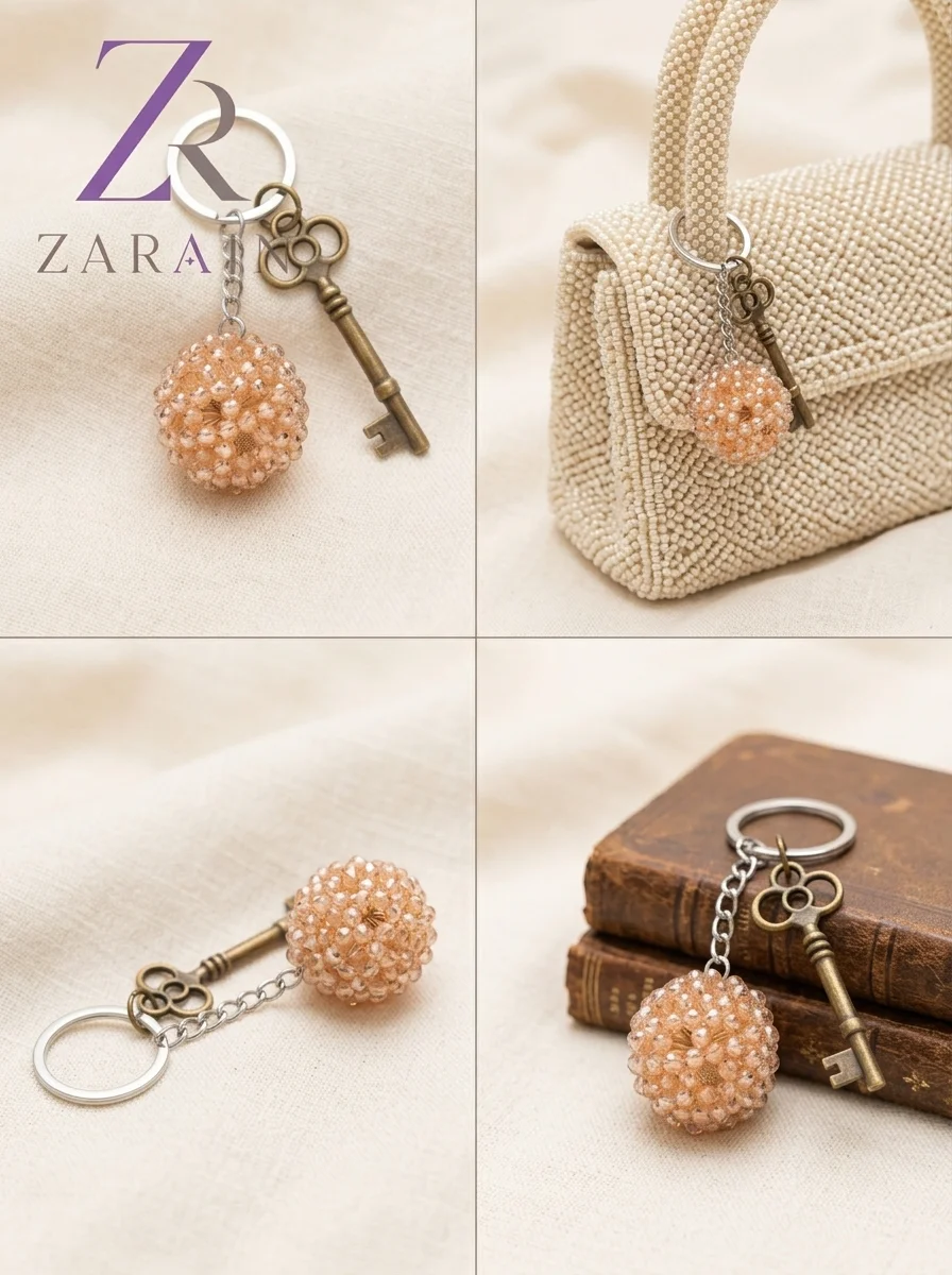 Crystal Globe Bag Charm