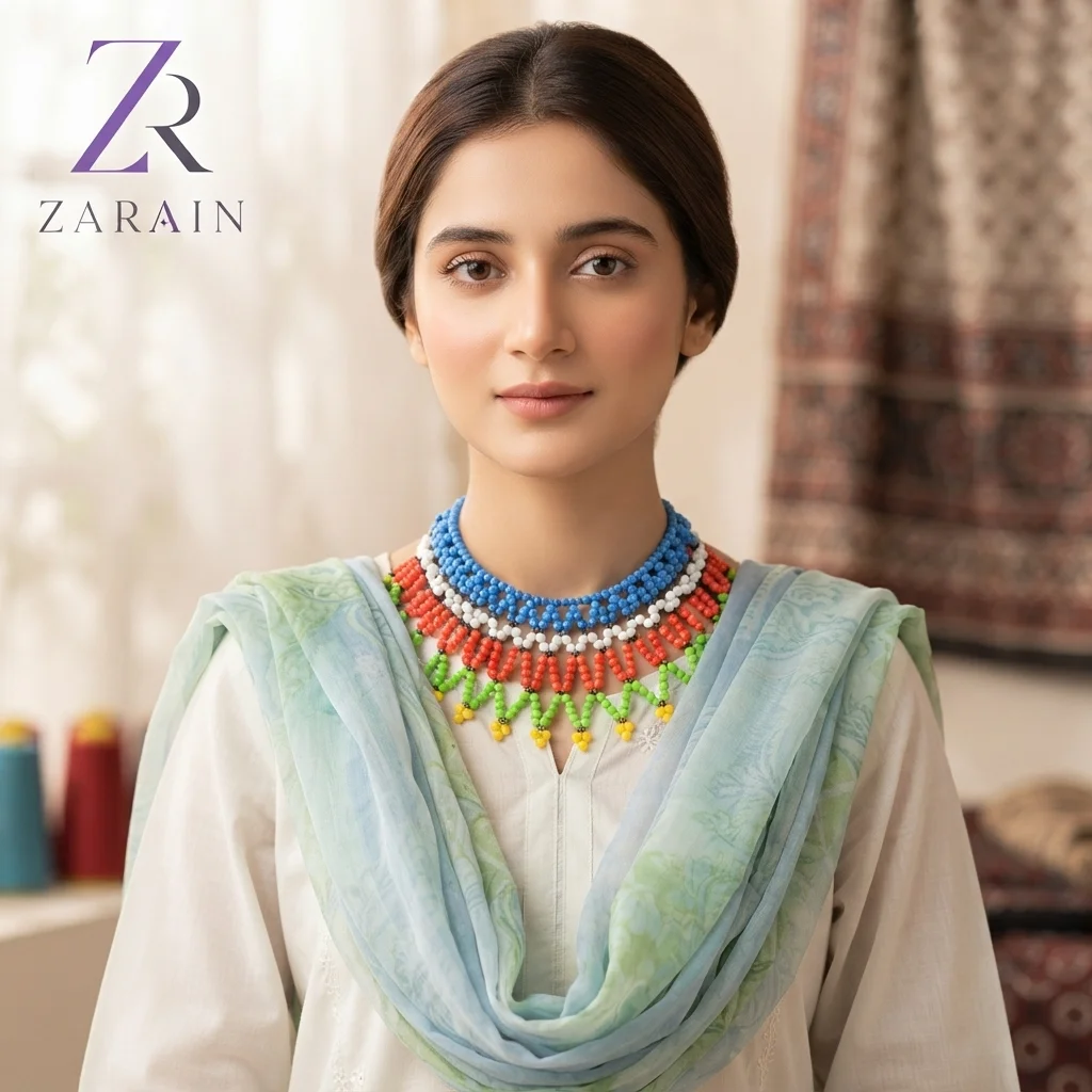 Artisan Multicolored Beaded Collar Necklace