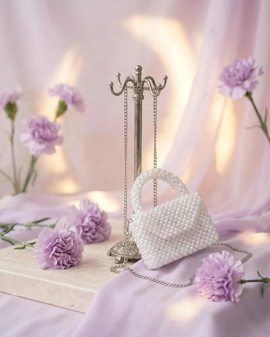 Zarain Lilac Sparkle Clutch