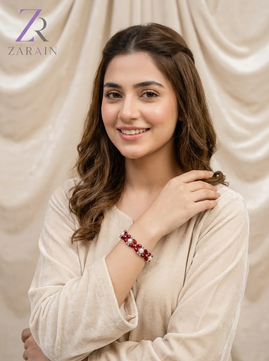 Ruby Blossom Bracelet