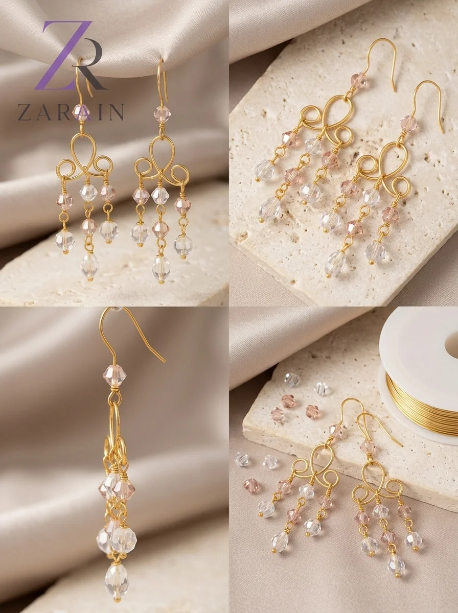Crystal Cascade Chandelier Earrings