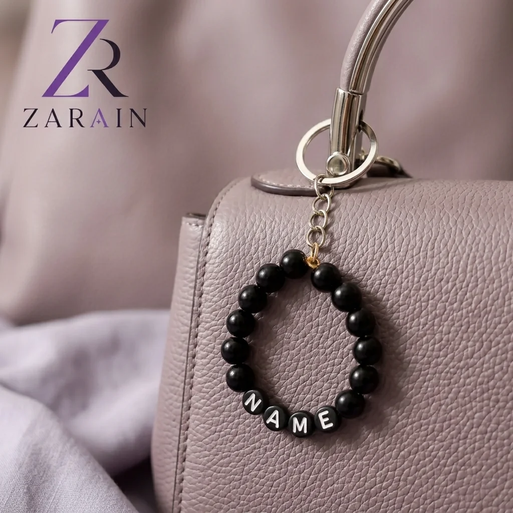 Custom Pearl Bead Keychain