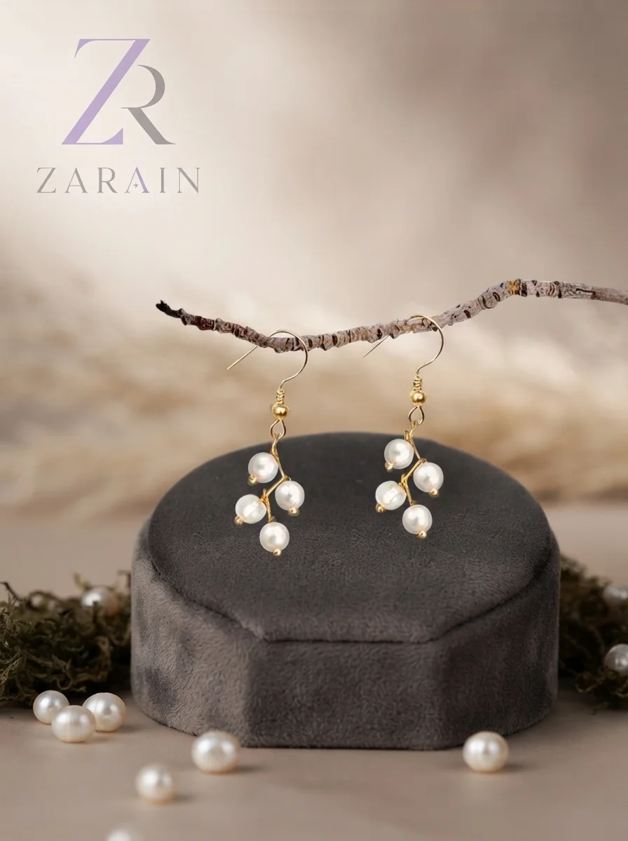 Pearl Vine Dangle Earrings