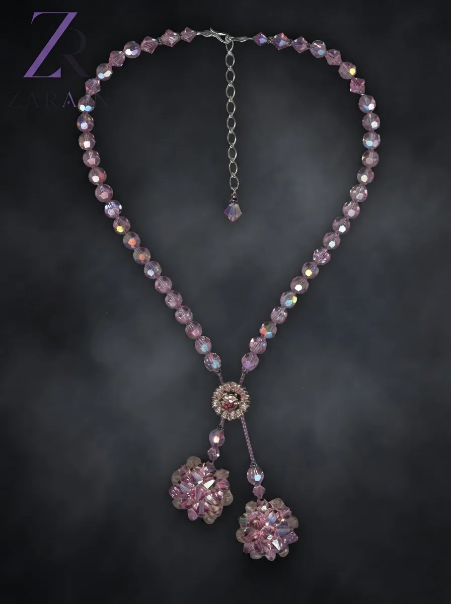 Lilac Bloom Beaded Pendant