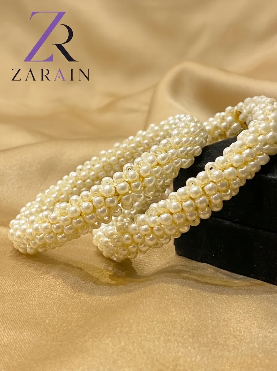 Ivory Pearl Contour Bangles