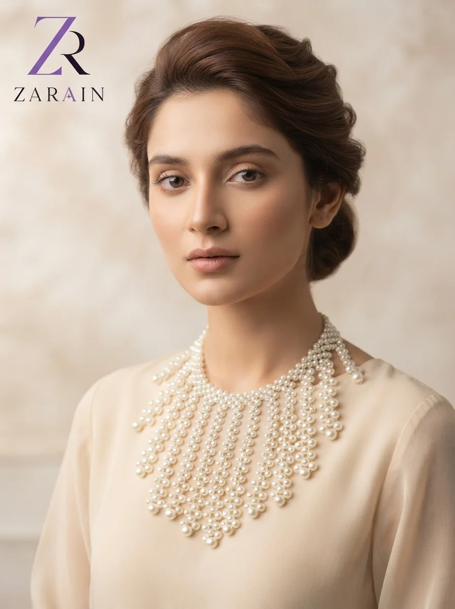 Ethereal Cascade Pearl Collar