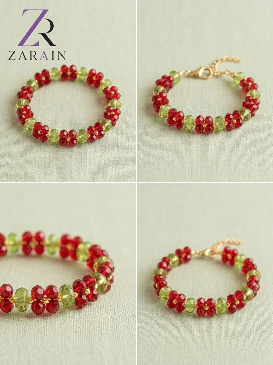 The Crimson & Lime Floral Strand