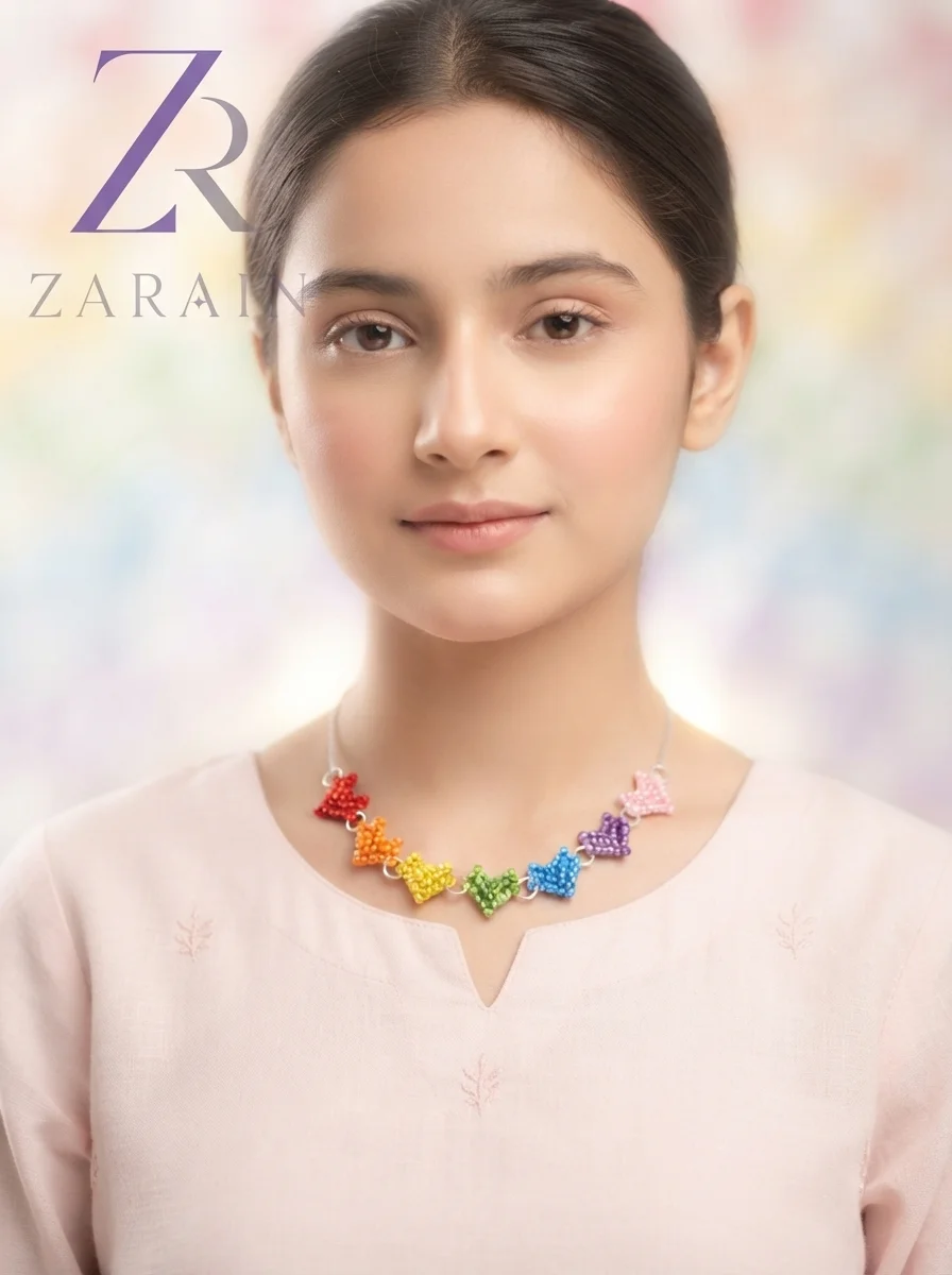 Kaleidoscope Heart Statement Necklace