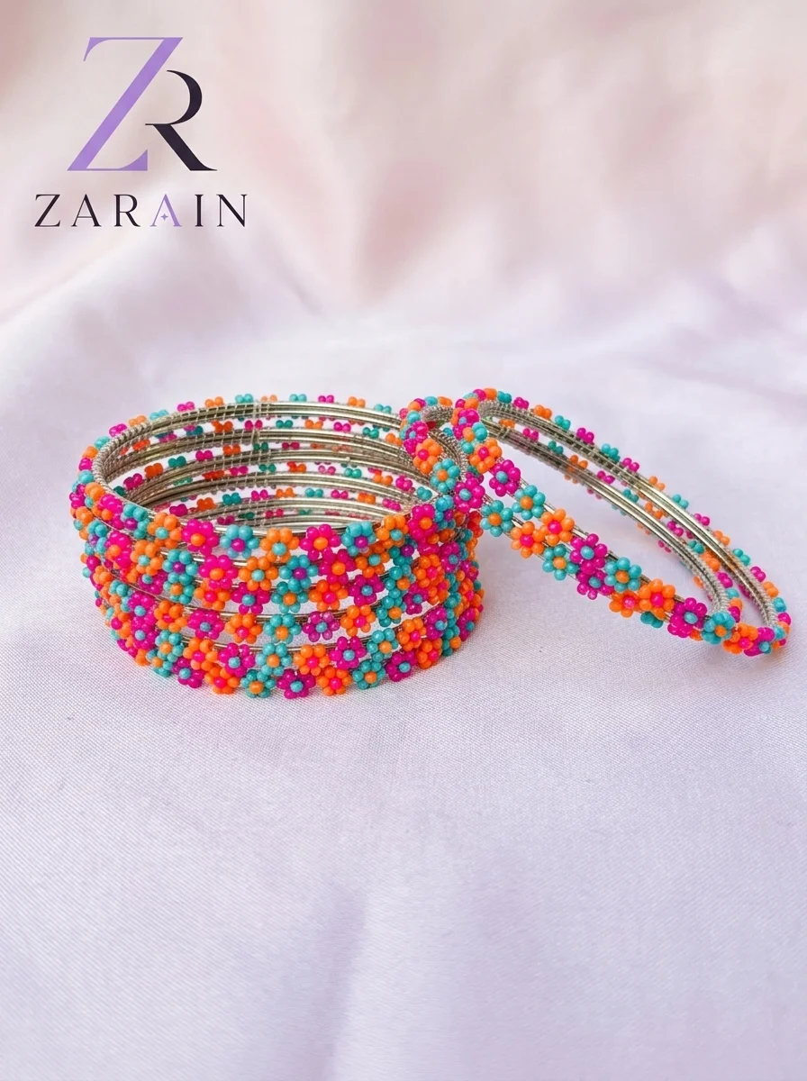 6 PC - ZARAIN Vibrant Meadow Bangles
